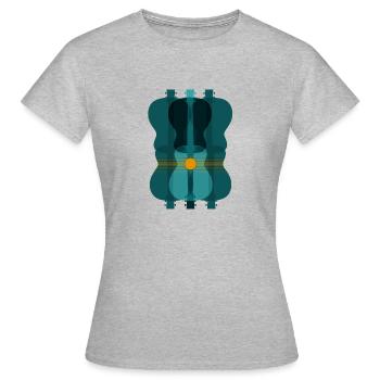 Les guitares acoustiques - T-shirt Femme - gris chiné - Devant - AI Model Female 172 dark (172cm)