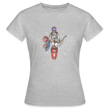 Le dernier astronaute - T-shirt Femme - gris chiné - Devant - AI Model Female 172 dark (172cm)
