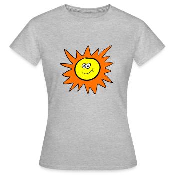 Sun - Women's T-Shirt - heather grey - Front - AI Model Female 172 dark (172cm)