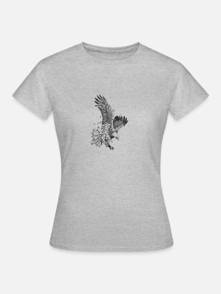Adler - Frauen T-Shirt - Grau meliert