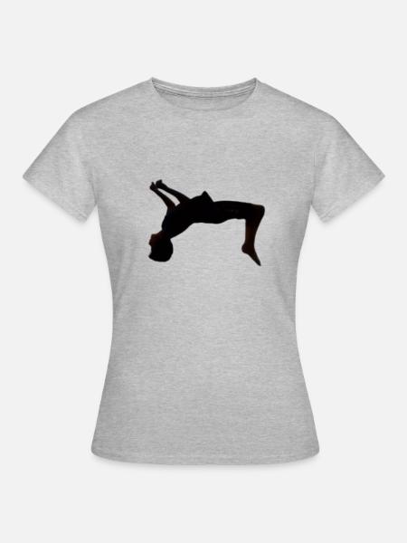 Salto Back - Backflip - Frauen T-Shirt - Grau meliert