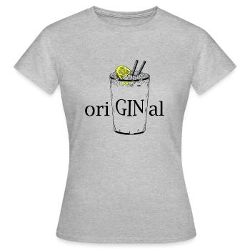 oriGINal (GIN Tonic) - Women's T-Shirt - heather grey - Front - AI Model Female 172 dark (172cm)