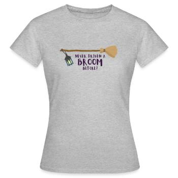 Balai Jamais balai? - T-shirt Femme - gris chiné - Devant - AI Model Female 172 dark (172cm)