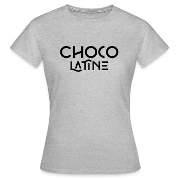 CHOCO LATINE Chocolatine - T-shirt Femme - gris chiné - Devant - AI Model Female 172 dark (172cm)