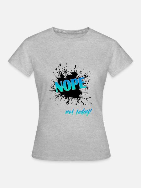 Nope - Frauen T-Shirt - Grau meliert