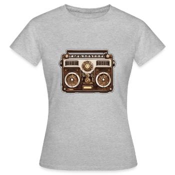 Radio / Analog / Music / Frequency / Speakers - Women's T-Shirt - heather grey - Front - AI Model Female 172 dark (172cm)