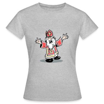 happy saint - Women's T-Shirt - heather grey - Front - AI Model Female 172 dark (172cm)