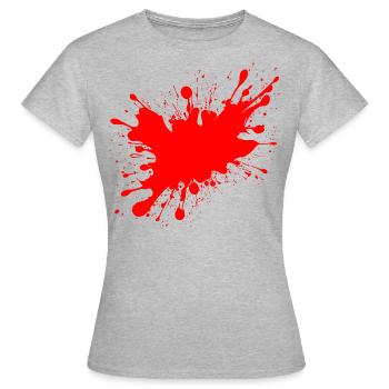 Éclaboussures de sang Horreur Cadeau effrayant - T-shirt Femme - gris chiné - Devant - AI Model Female 172 dark (172cm)