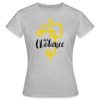 Rassemblement Obéissance - T-shirt Femme - gris chiné - Devant - AI Model Female 172 dark (172cm)