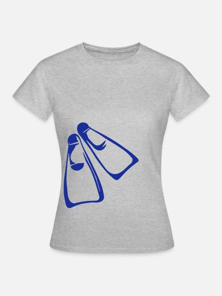 Tauchen - Frauen T-Shirt - Grau meliert