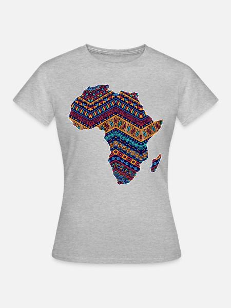 Afrika Safari Rasta Afrikafan Afrikaliebhaber - Frauen T-Shirt - Grau meliert