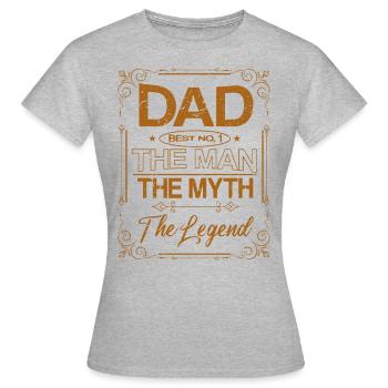 Dad Best No.1 The man the myth the legend Dad Vate - Frauen T-Shirt - Grau meliert - Vorne - AI Model Female 172 dark (172cm)