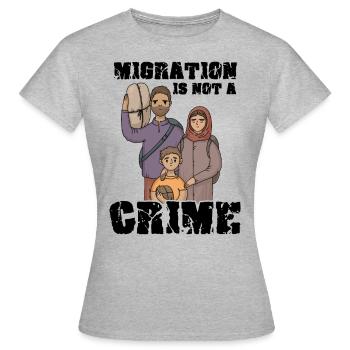 Journée mondiale des réfugiés Droits de l'homme Lutte contre le racisme E. - T-shirt Femme - gris chiné - Devant - AI Model Female 172 dark (172cm)