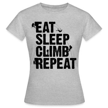 Escalade Bloc Grimpeur Alpinistes Rock Bardane - T-shirt Femme - gris chiné - Devant - AI Model Female 172 dark (172cm)
