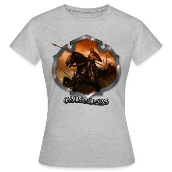 Crusades.3 - Women's T-Shirt - heather grey - Front - AI Model Female 172 dark (172cm)