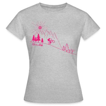 Mountain bike ladies - Women's T-Shirt - heather grey - Front - AI Model Female 172 dark (172cm)
