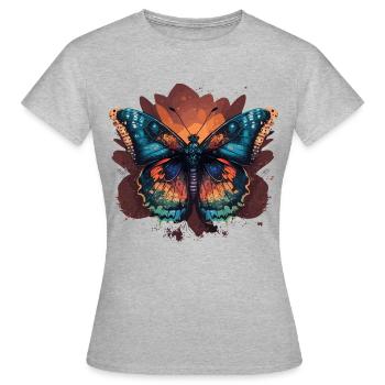 Papillon délicat - T-shirt Femme - gris chiné - Devant - AI Model Female 172 dark (172cm)