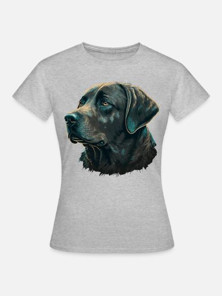 Hellävarainen labradorinnoutaja - T-shirt dam - gråmelerad