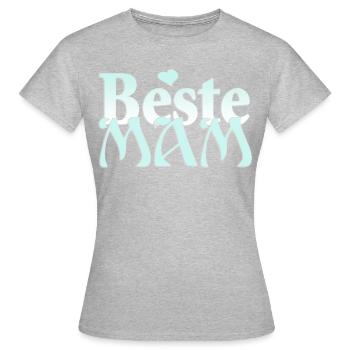 Meilleur cœur de maman - T-shirt Femme - gris chiné - Devant - AI Model Female 172 dark (172cm)