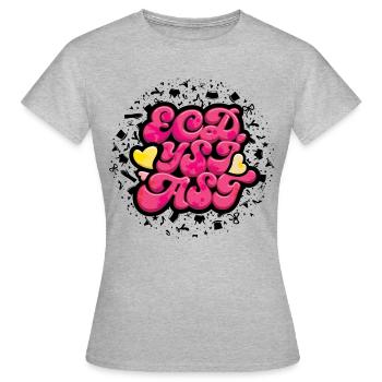 Ecdysiast - Frauen T-Shirt - Grau meliert - Vorne - AI Model Female 172 dark (172cm)