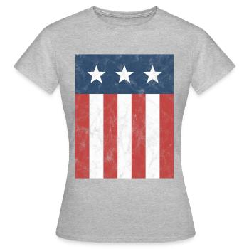 Stars and Stripes Flagge Vintage - Frauen T-Shirt - Grau meliert - Vorne - AI Model Female 172 dark (172cm)