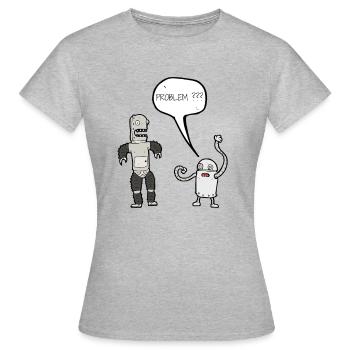 Robot problem? - Women's T-Shirt - heather grey - Front - AI Model Female 172 dark (172cm)