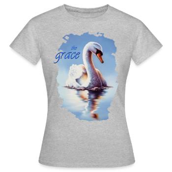 Cygne - T-shirt Femme - gris chiné - Devant - AI Model Female 172 dark (172cm)