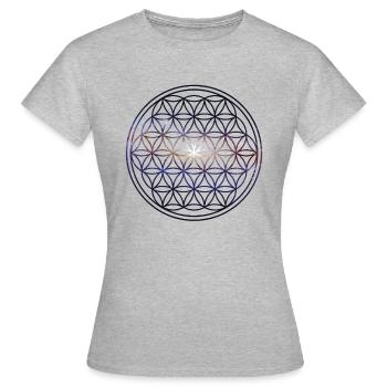 Flower of Life - Women's T-Shirt - heather grey - Front - AI Model Female 172 dark (172cm)