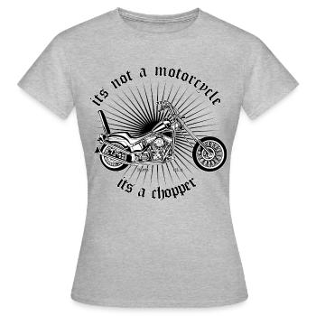 ce n'est pas une moto c'est un chopper - chopper - T-shirt Femme - gris chiné - Devant - AI Model Female 172 dark (172cm)