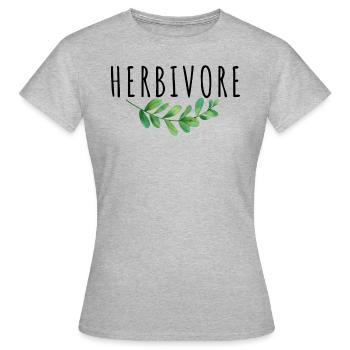 HERBIVORE - Frauen T-Shirt - Grau meliert - Vorne - AI Model Female 172 dark (172cm)