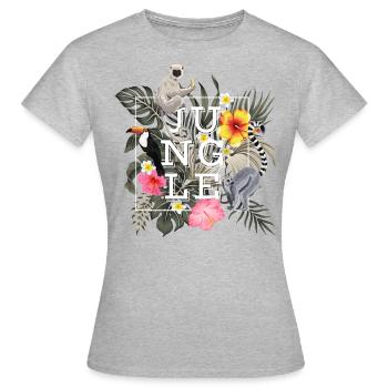 Lémurien de la jungle - T-shirt Femme - gris chiné - Devant - AI Model Female 172 dark (172cm)