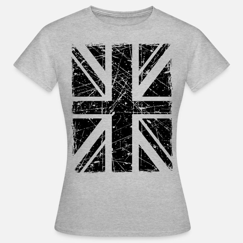 Union Jack - Maglietta da donna - grigio melange
