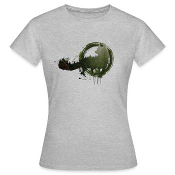 Fuchs Umwelt und Natur Abstrakter Wald - Frauen T-Shirt - Grau meliert - Vorne - AI Model Female 172 dark (172cm)