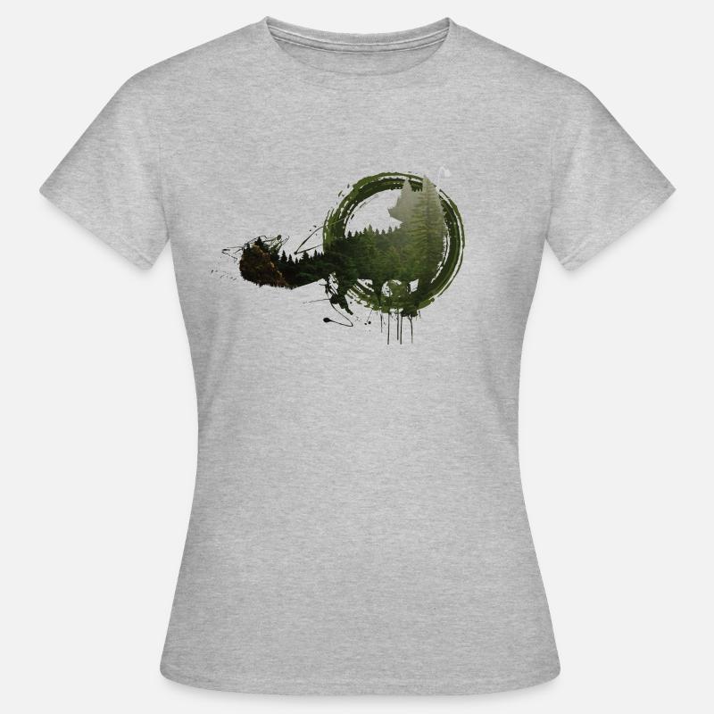 Fuchs environment and nature abstract forest - Women's T-Shirt - heather grey