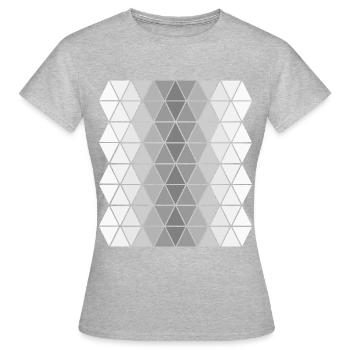 Graues Verlaufsmuster - Frauen T-Shirt - Grau meliert - Vorne - AI Model Female 172 dark (172cm)