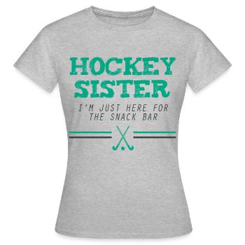 Field hockey Sister Field Hockey Gift Field Hockey Game - Women's T-Shirt - heather grey - Front - AI Model Female 172 dark (172cm)