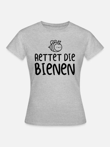 RETTET DIE BIENEN - Frauen T-Shirt - Grau meliert