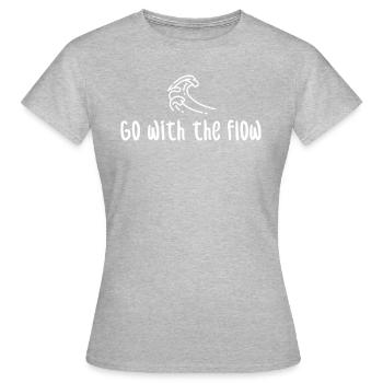 Aller avec le courant - T-shirt Femme - gris chiné - Devant - AI Model Female 172 dark (172cm)