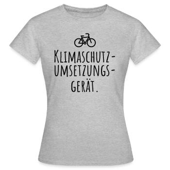 Climate protection conversion device. - Women's T-Shirt - heather grey - Front - AI Model Female 172 dark (172cm)