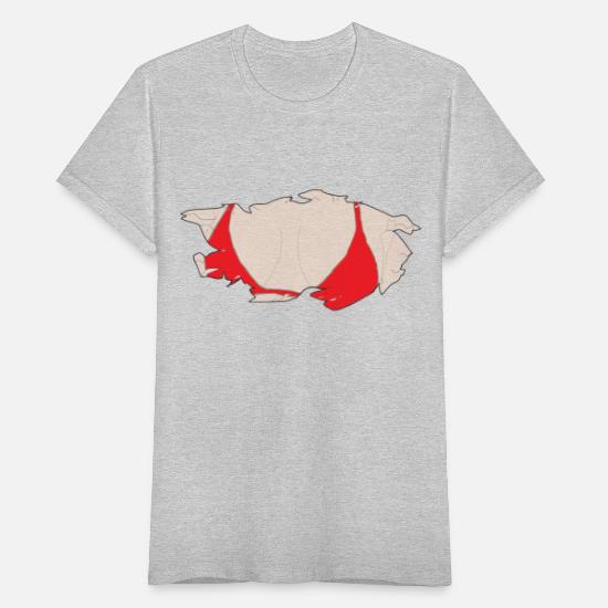 Ripped Up Cartoon Top Bikini Drawing' Women's Slim Fit T-Shirt | Spreadshirt