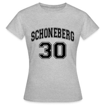 SCHÖNEBERG 30 Nostalgia Design Code postal du quartier de Berlin - T-shirt Femme - gris chiné - Devant - AI Model Female 172 dark (172cm)