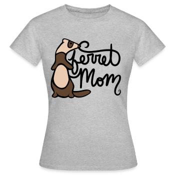 Frettchen Mutter - Frauen T-Shirt - Grau meliert - Vorne - AI Model Female 172 dark (172cm)