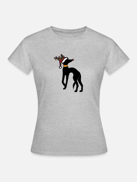 Frohe Weihnachten Galgos - Frauen T-Shirt - Grau meliert