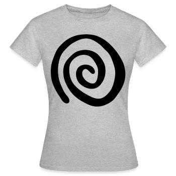 Spirale d’hypnose de motif et d’illusion - T-shirt Femme - gris chiné - Devant - AI Model Female 172 dark (172cm)