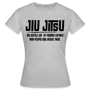 Jiu Jitsu - l’art doux de plier des vêtements, - T-shirt Femme - gris chiné - Devant - AI Model Female 172 dark (172cm)