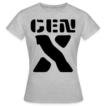 Generation X - Women's T-Shirt - heather grey - Front - AI Model Female 172 dark (172cm)