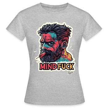 Dur à cuire Mind Fuck - T-shirt Femme - gris chiné - Devant - AI Model Female 172 dark (172cm)