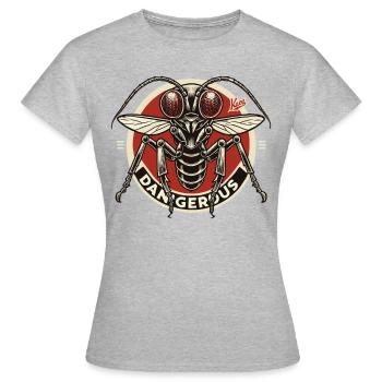 Mouche insecte dangereuse - T-shirt Femme - gris chiné - Devant - AI Model Female 172 dark (172cm)