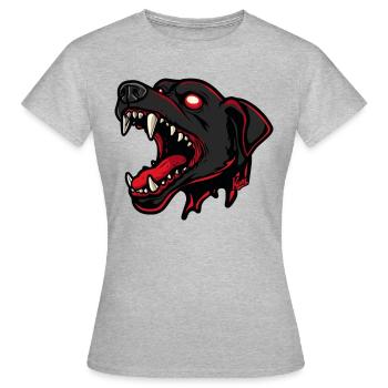 Chien de l’enfer, chien de l’enfer - T-shirt Femme - gris chiné - Devant - AI Model Female 172 dark (172cm)