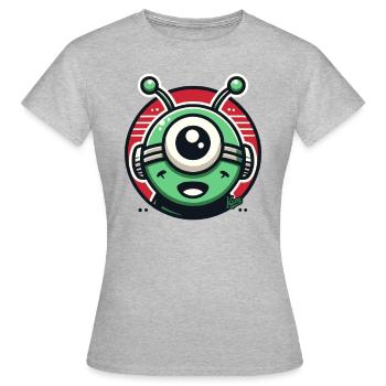 Friendly Alien Cyclops - Women's T-Shirt - heather grey - Front - AI Model Female 172 dark (172cm)